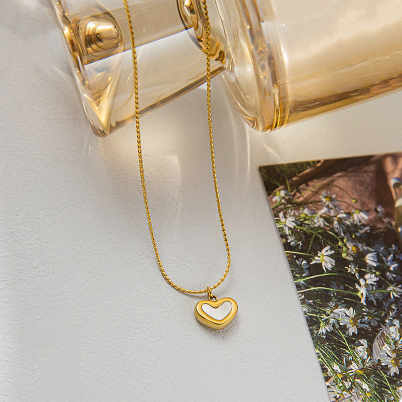 Gold-Plated Heart Pendant Necklace