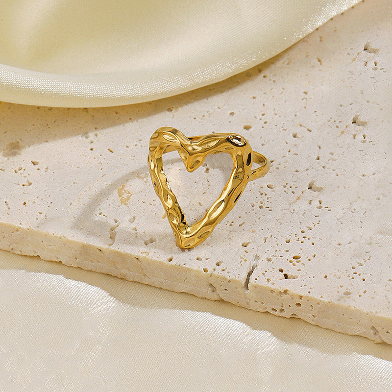 Heart Outline Adjustable Ring