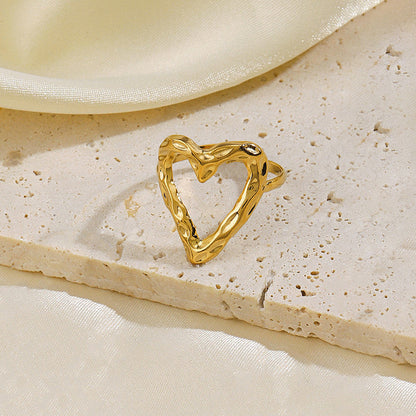 Heart Outline Adjustable Ring