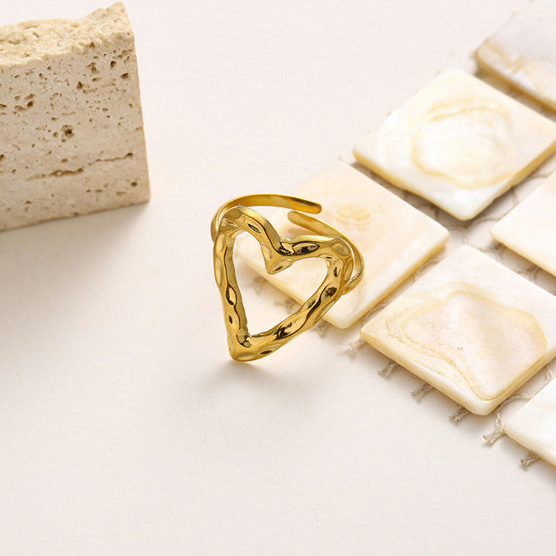 Heart Outline Adjustable Ring