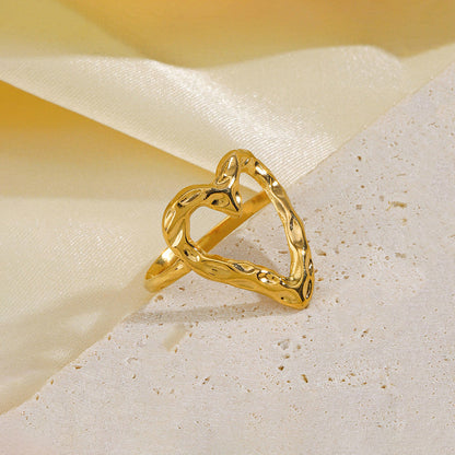 Heart Outline Adjustable Ring