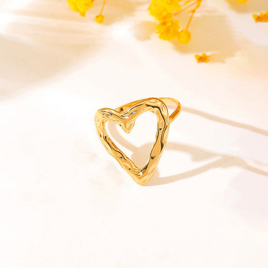 Heart Outline Adjustable Ring