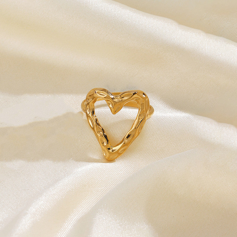 Heart Outline Adjustable Ring
