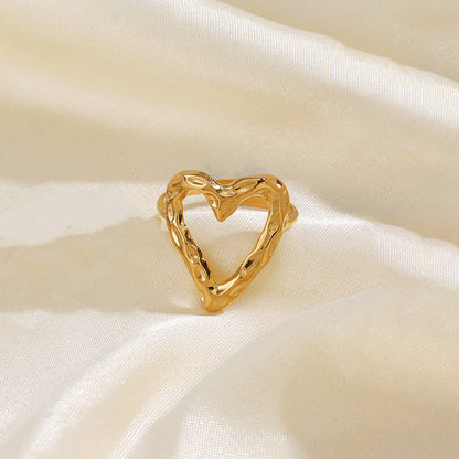Heart Outline Adjustable Ring