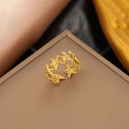 Gold-Plated Starfish Wrap Ring
