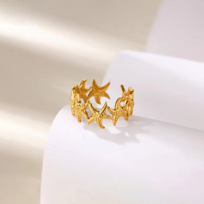 Gold-Plated Starfish Wrap Ring