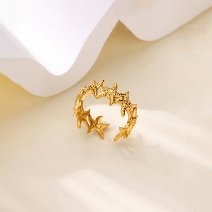 Gold-Plated Starfish Wrap Ring
