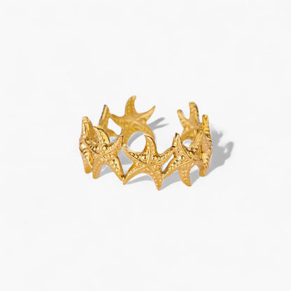 Gold-Plated Starfish Wrap Ring