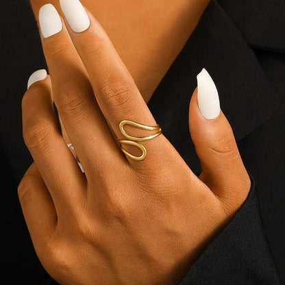 Gold-Plated Minimal Loop Design Ring