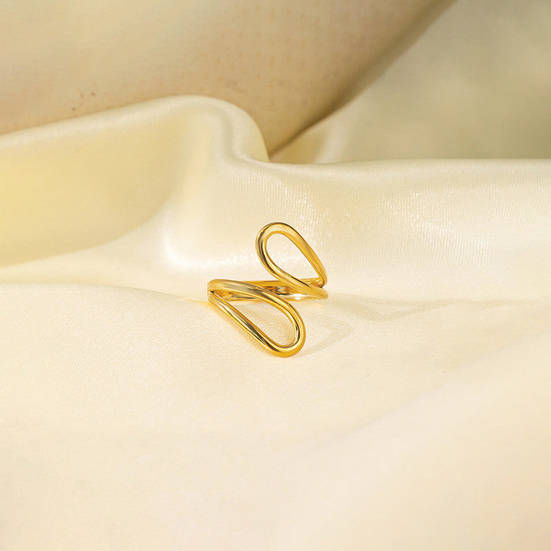 Gold-Plated Minimal Loop Design Ring