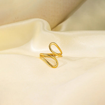 Gold-Plated Minimal Loop Design Ring