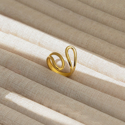 Gold-Plated Minimal Loop Design Ring