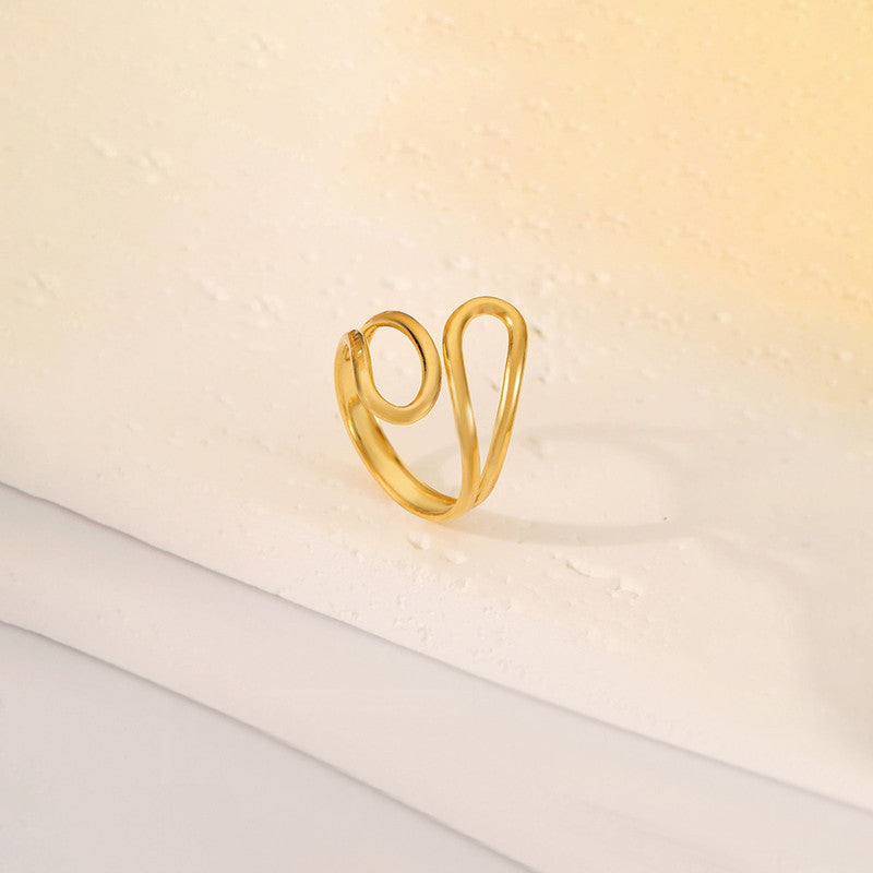 Gold-Plated Minimal Loop Design Ring