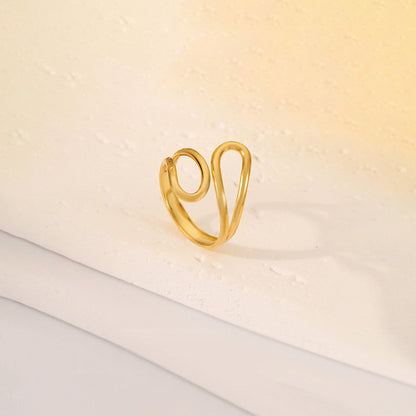 Gold-Plated Minimal Loop Design Ring