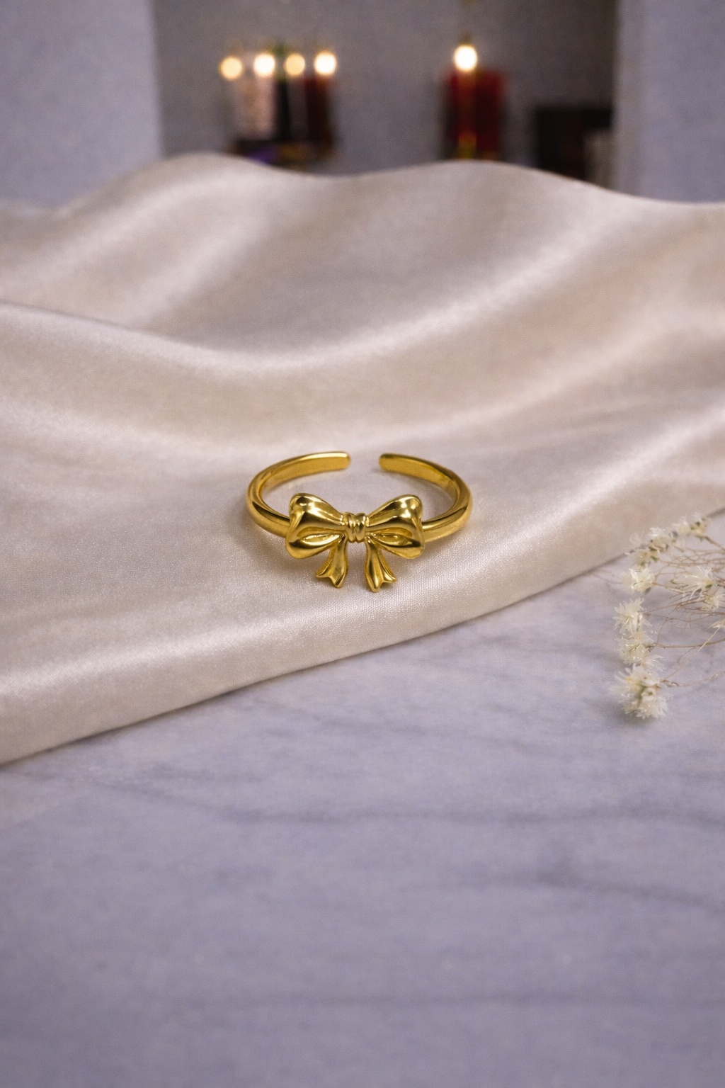 Golden Bow Adjustable Ring
