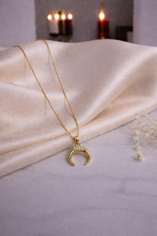 Crescent Charm Pendant Necklace