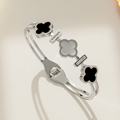 Midnight Clover Charm Kada