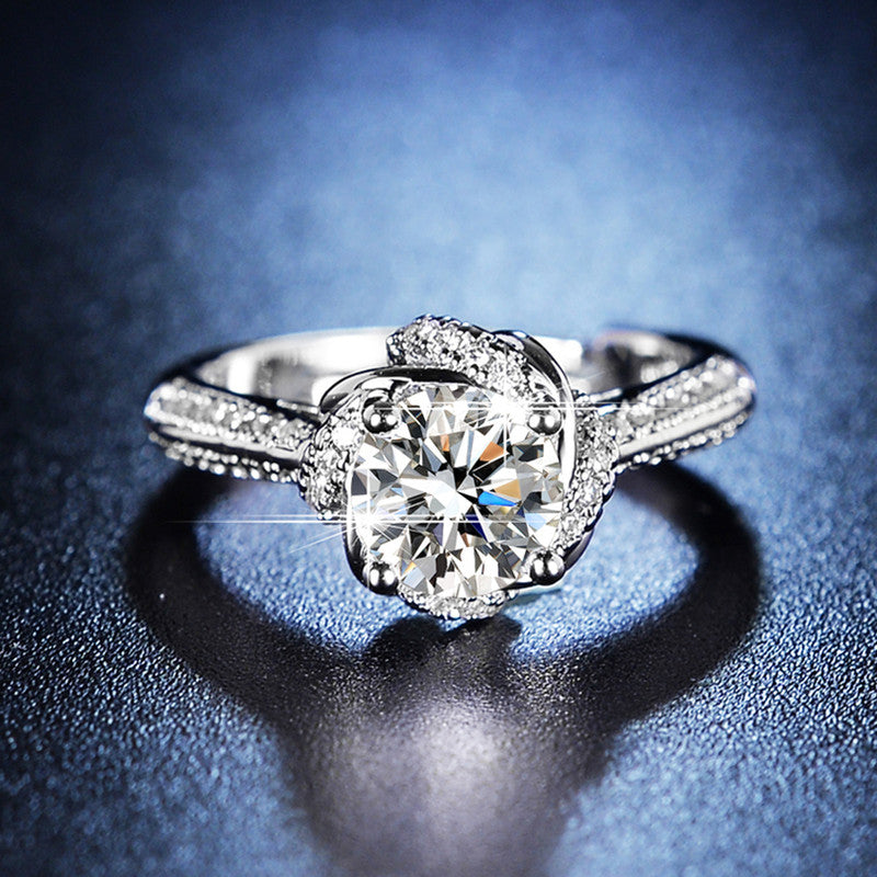 Radiant Solitaire Crystal Ring