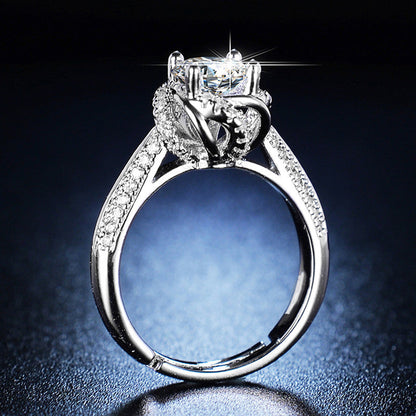 Radiant Solitaire Crystal Ring