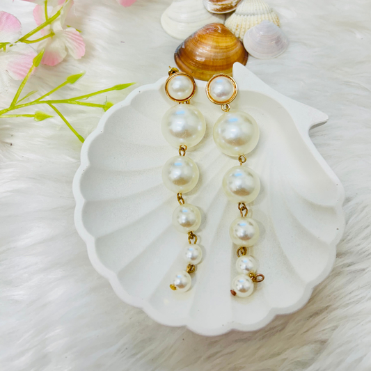 Multi-Layer Pearl Drop Earrings for Women