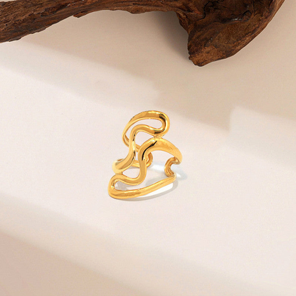 Gold Plated Irregular Contemporary Ring
