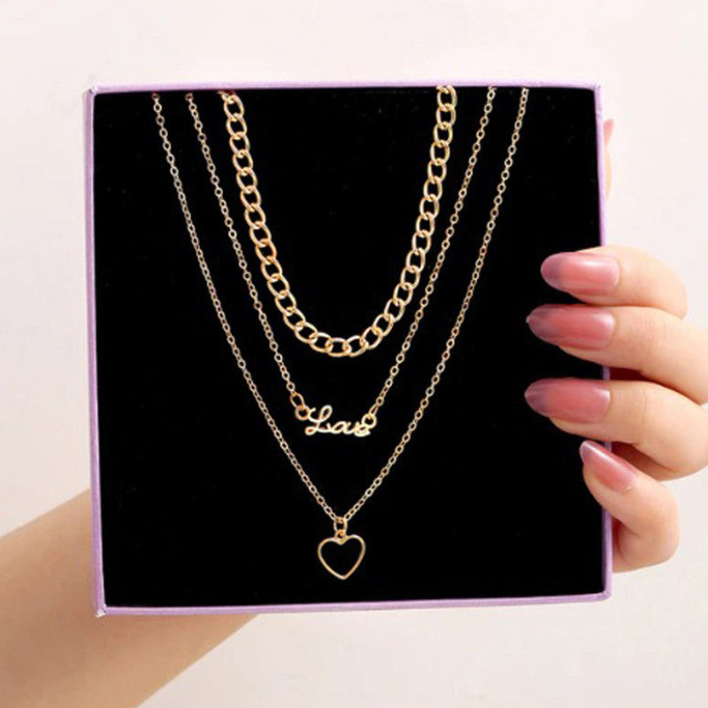 Heart Layered Necklace for Women
