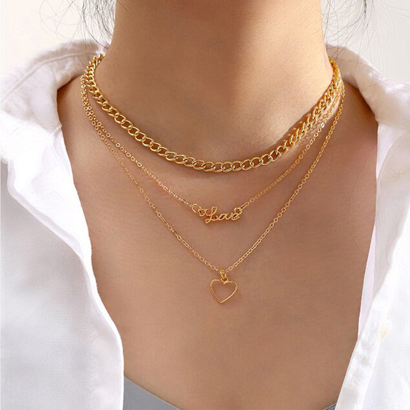 Heart Layered Necklace for Women