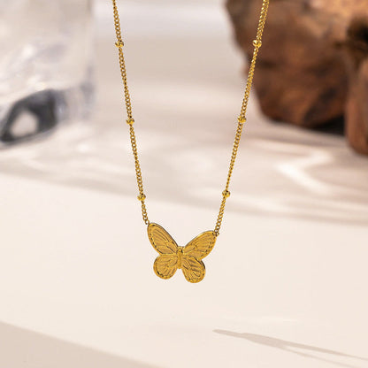 Golden Butterfly Charm Necklace